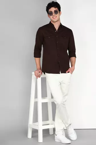 Men's denim casual shirt | double pocket shirt for men