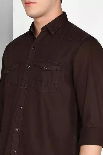 Men's denim casual shirt | double pocket shirt for men