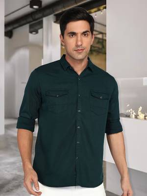 Men's denim casual shirt | double pocket shirt for men 1