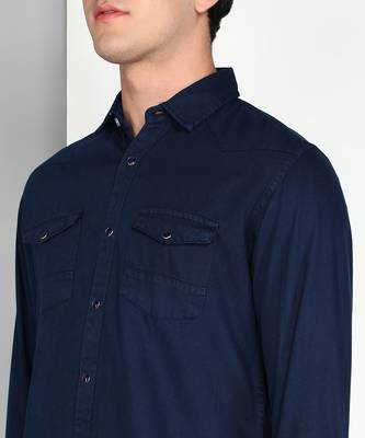 Men's denim casual shirt | double pocket shirt for men 4