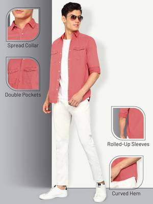 Men's denim casual shirt | double pocket shirt for men 5