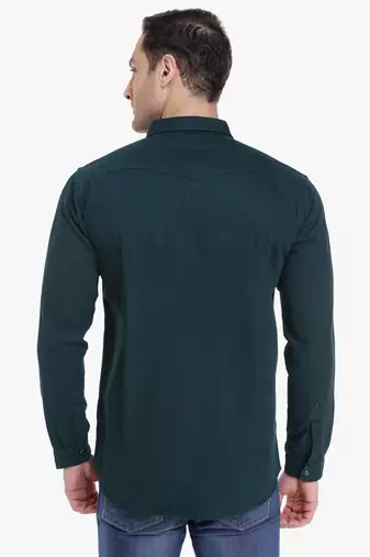 Men's denim casual shirt | double pocket shirt for men