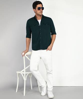 Men's denim casual shirt | double pocket shirt for men 3