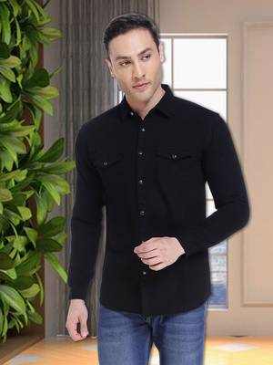 Men's denim casual shirt | double pocket shirt for men 1