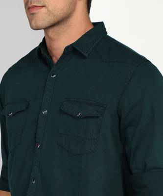 Men's denim casual shirt | double pocket shirt for men 4