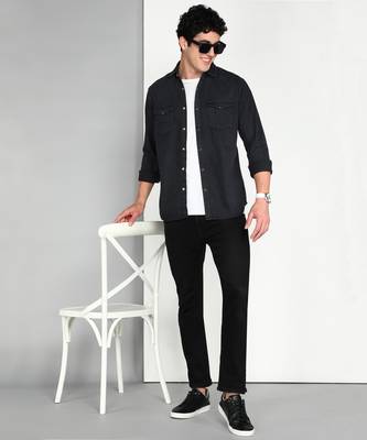 Men's denim casual shirt | double pocket shirt for men 3