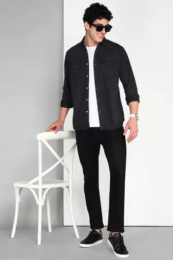 Men's denim casual shirt | double pocket shirt for men