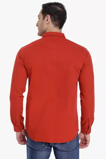 Men's denim casual shirt | double pocket shirt for men