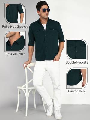 Men's denim casual shirt | double pocket shirt for men 5