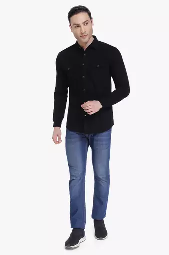 Men's denim casual shirt | double pocket shirt for men