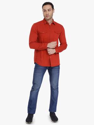 Men's denim casual shirt | double pocket shirt for men 3