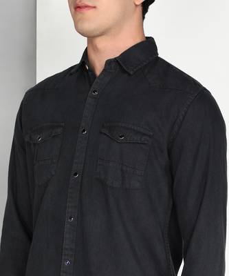 Men's denim casual shirt | double pocket shirt for men 4