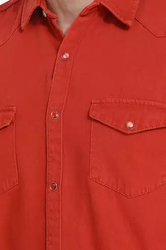 Men's denim casual shirt | double pocket shirt for men