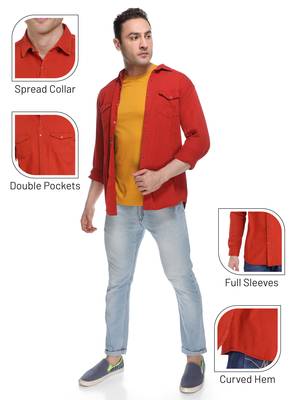 Men's denim casual shirt | double pocket shirt for men 5
