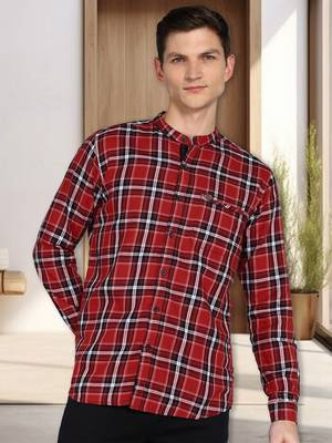 Kuons avenue men's cotton casual checks shirt 1