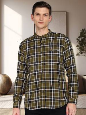 Kuons avenue men's cotton casual checks shirt 1