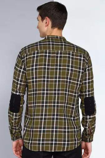 Kuons avenue men's cotton casual checks shirt