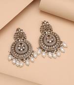 Gold color pakistani kundan earrings