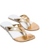 Gold Silver Half & Half Gota Work Flat