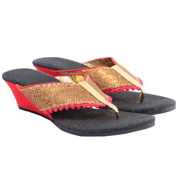 Stylish Sequine Jute Wedges 1