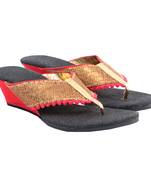 Stylish Sequine Jute Wedges