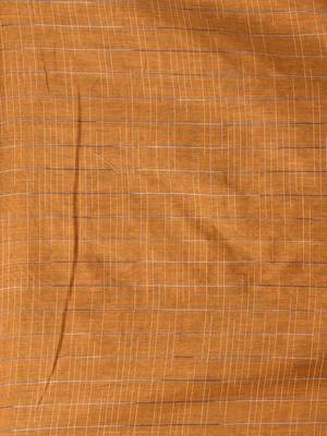 Sapphire blue cotton handspun soft saree with contrast mustard pallu 4