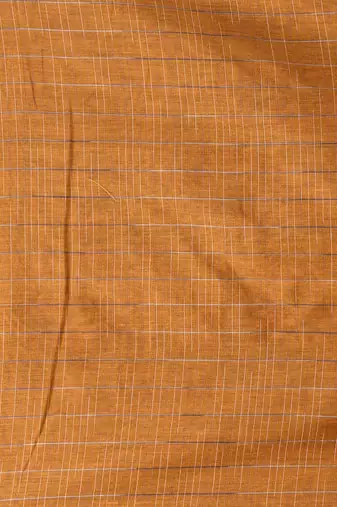 Sapphire blue cotton handspun soft saree with contrast mustard pallu