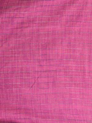 Blue cotton handspun soft saree with contrast pink pallu 4