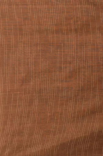 Dark mustard cotton handspun soft saree with pompom