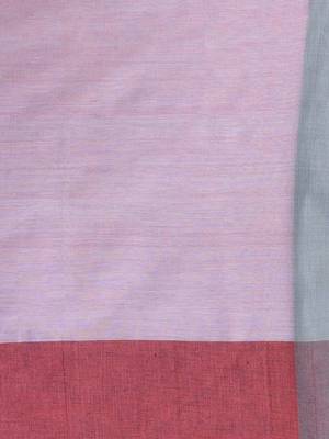 Lavender cotton soft saree with solid pattern 4