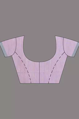 Lavender cotton soft saree with solid pattern