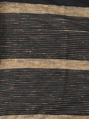 Black cotton soft saree with solid pattern 4