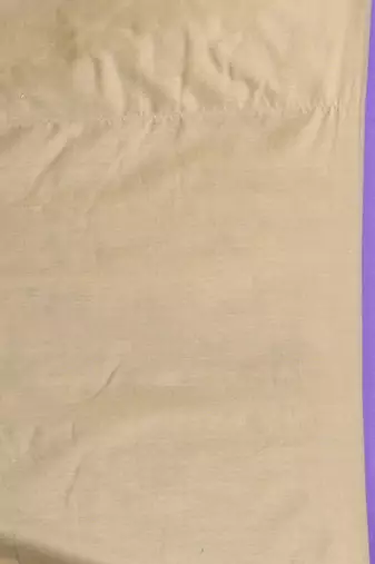 Beige cotton soft saree with solid pattern