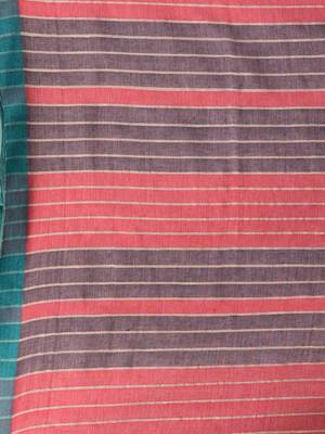 Beige cotton soft saree with solid pattern 4