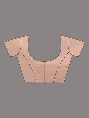 Beige cotton soft saree with solid pattern 5
