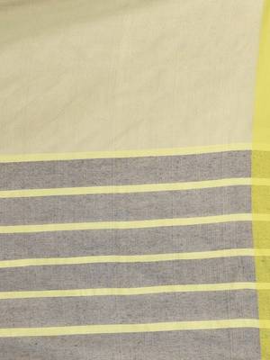 Tea green cotton soft saree with solid pattern 4