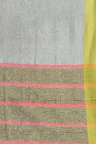 Ice blue cotton soft saree with solid pattern