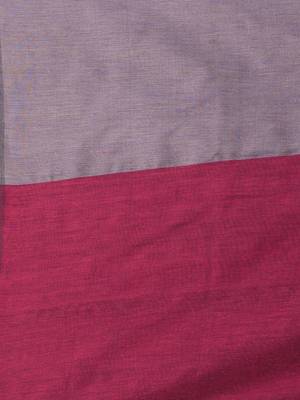 Magenta cotton soft saree with solid pattern 4