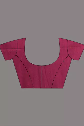 Magenta cotton soft saree with solid pattern