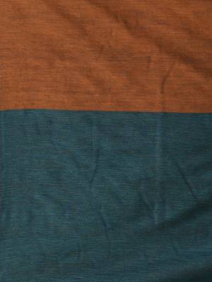 Sepia brown cotton soft saree with solid pattern 4