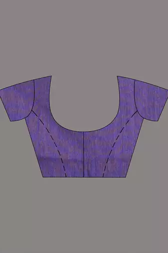 Violet cotton soft saree with stripe pattern