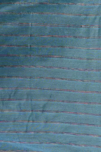 Sky blue cotton soft saree with stripe pattern