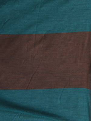 Brown stripe cotton soft saree with sequins 4
