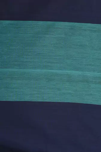 Teal stripe cotton soft saree with sequins