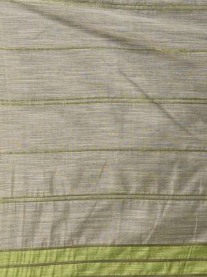 Ecru cotton soft saree with stripe pattern 4