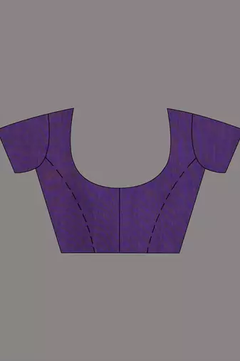 Violet cotton soft saree with stripe pattern