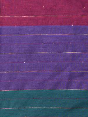 Violet stripe cotton soft saree with sequins 4