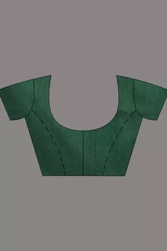 Green stripe cotton soft saree with sequins
