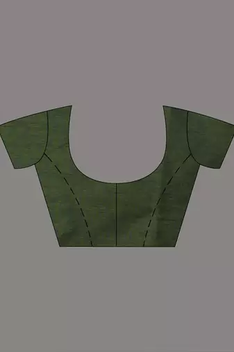 Green cotton soft saree with stripe pattern