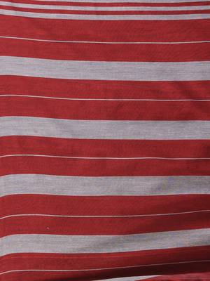 Dark red cotton soft saree with stripe pattern 4